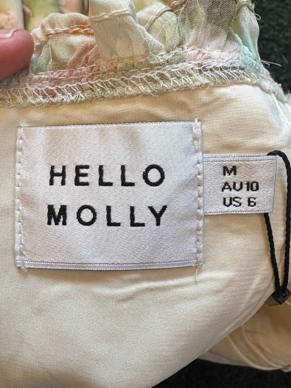 NET Hello Molly Selfie Leslie Floral Puff Sleeve Dress Mini Cut Out Watercolors - Picture 12 of 14